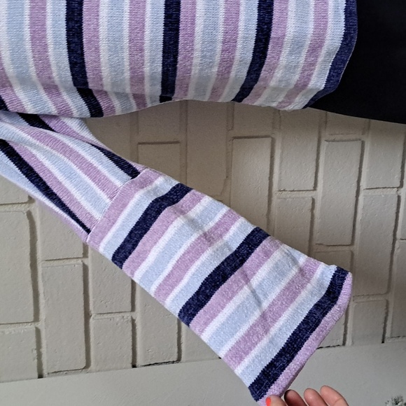 Chenault Striped Boho Sleeve Soft Fuzzy Sweater. Size Medium NWT - Picture 5 of 9